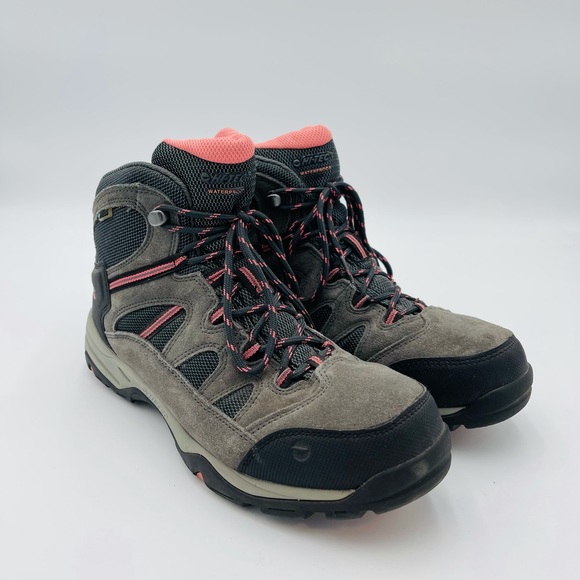 WOMENS HI-TEC WATERPROOF HIKING TRAIL OUTDOOR TALL HIGH TOP BOOTS SHOES - Picture 2 of 12